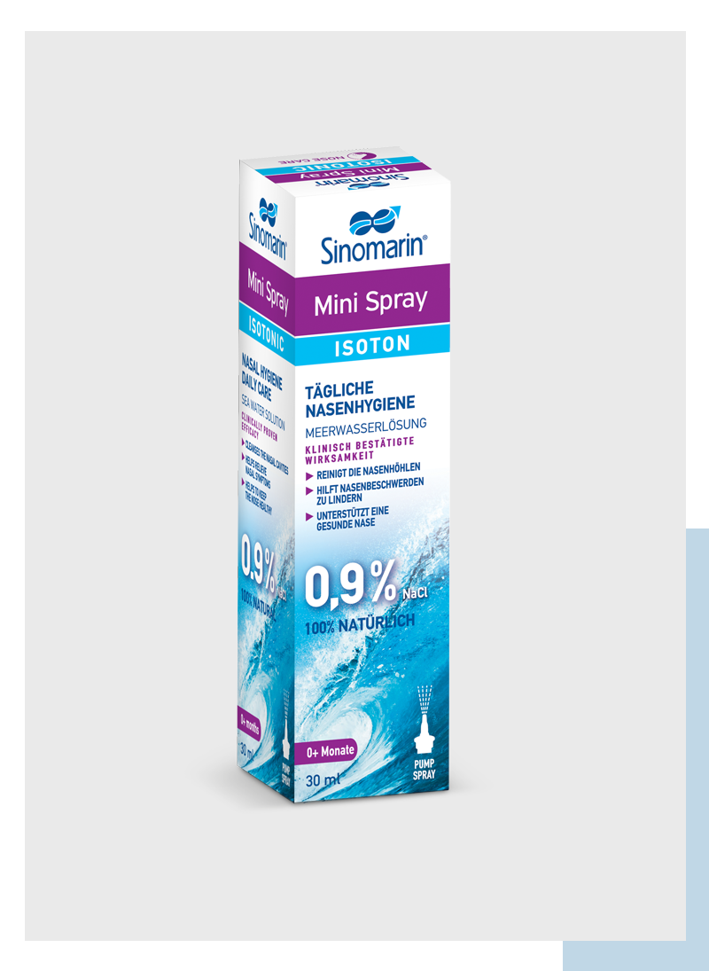 Bild von der Sinomarin Mini Meerwasser Nasenspray Verpackung